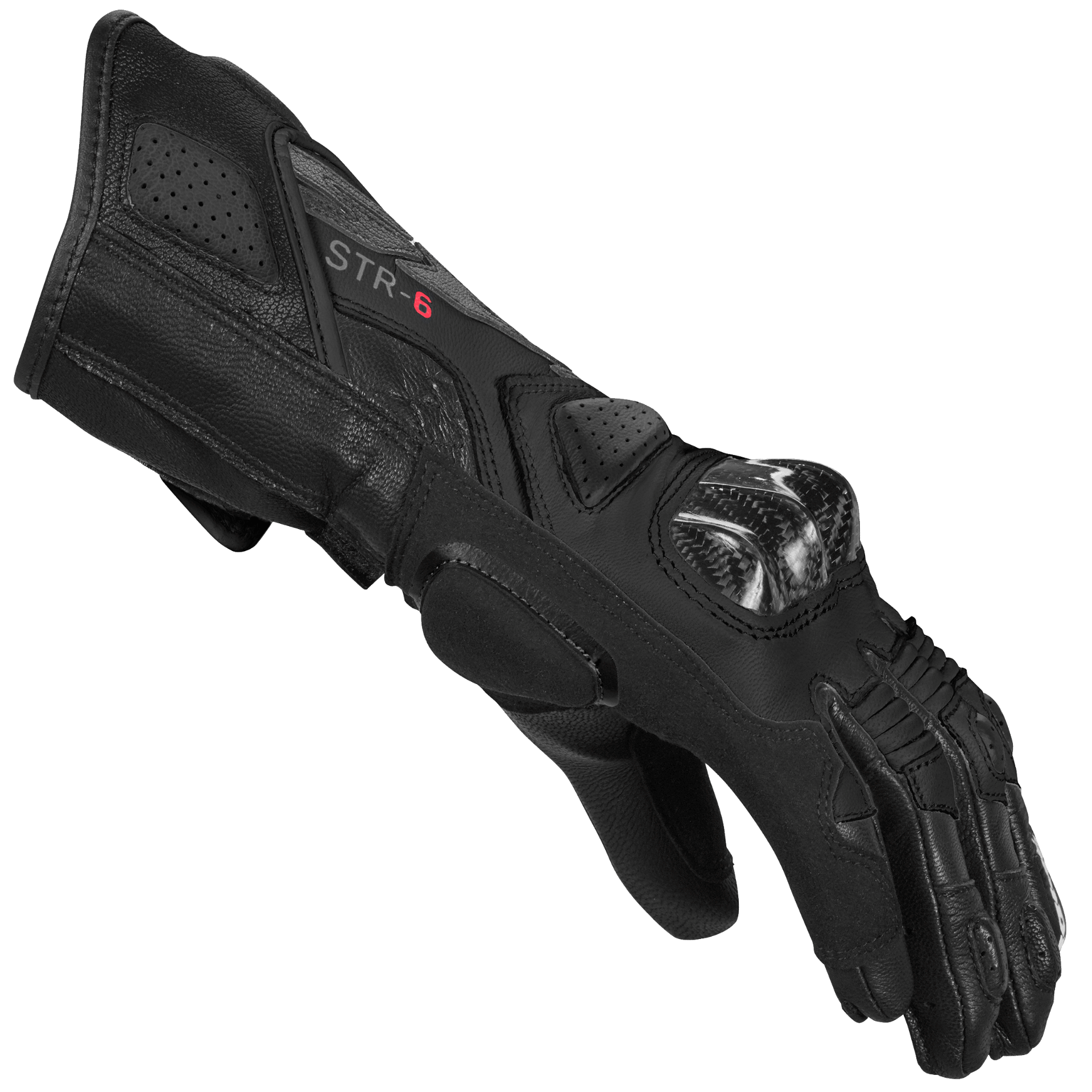 Spidi STR-6 Sport Motorrad Lederhandschuhe | Frauen | Schwarz | A222026