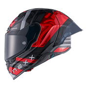 Nexx X.R3R Helm Swirl Carbon Rot Silber 01XR323489023