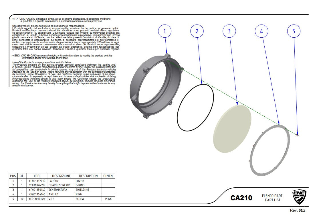 Transparenter Kupplungsdeckel Pramac Racing Limited Edition CNC Racing Ducati Panigale V4/S (25-26) CA210PR