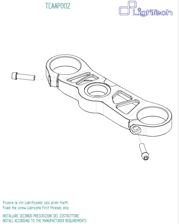 Gabelbrücke (OBEN) LighTech Aprilia RS 660 (20-26) TCAAP002NER