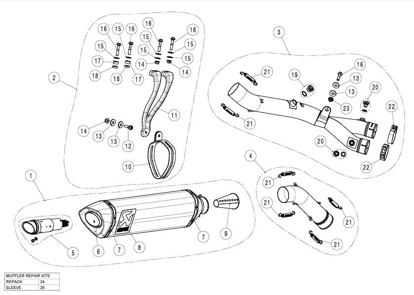 Akrapovic Track Day Set (Titanium) Yamaha YZF-R1/M (15-26) S-Y10SO19-RT/TD