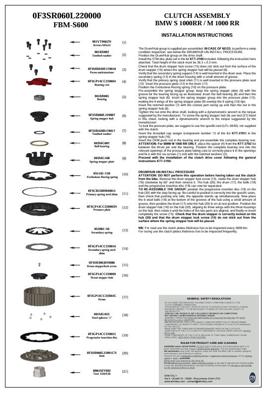 STM Trockenkupplung Kit BMW M1000RR K66 (23-26) KTT-2700