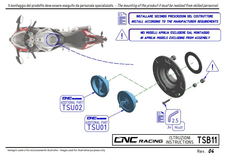 Tankdeckel CNC Racing Ducati Panigale V4/S/R (25-26) TSB11