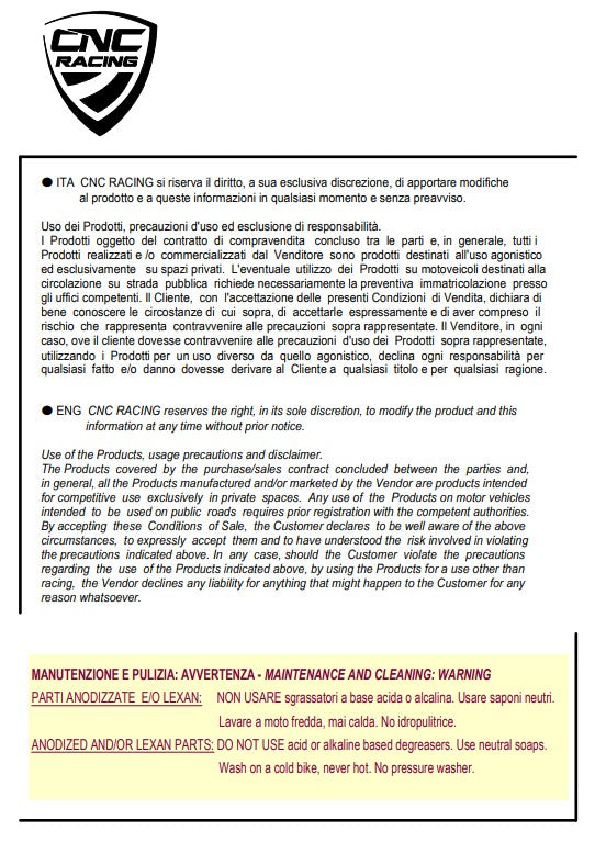 Ritzelabdeckung Aluminium CNC Racing Ducati Panigale V4/S/R (25-26) CP172