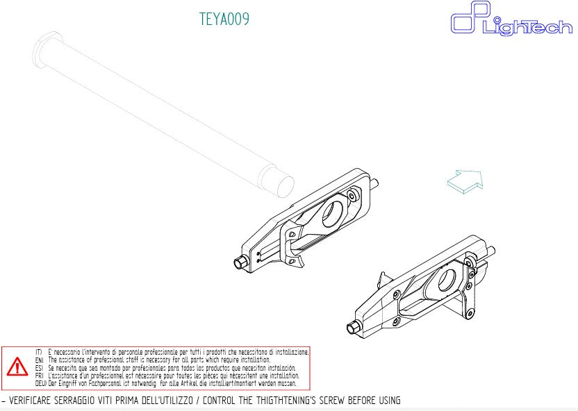 Kettenspanner Track-Use LighTech Yamaha YZF-R1/M RN65 (20-26) TEYA009