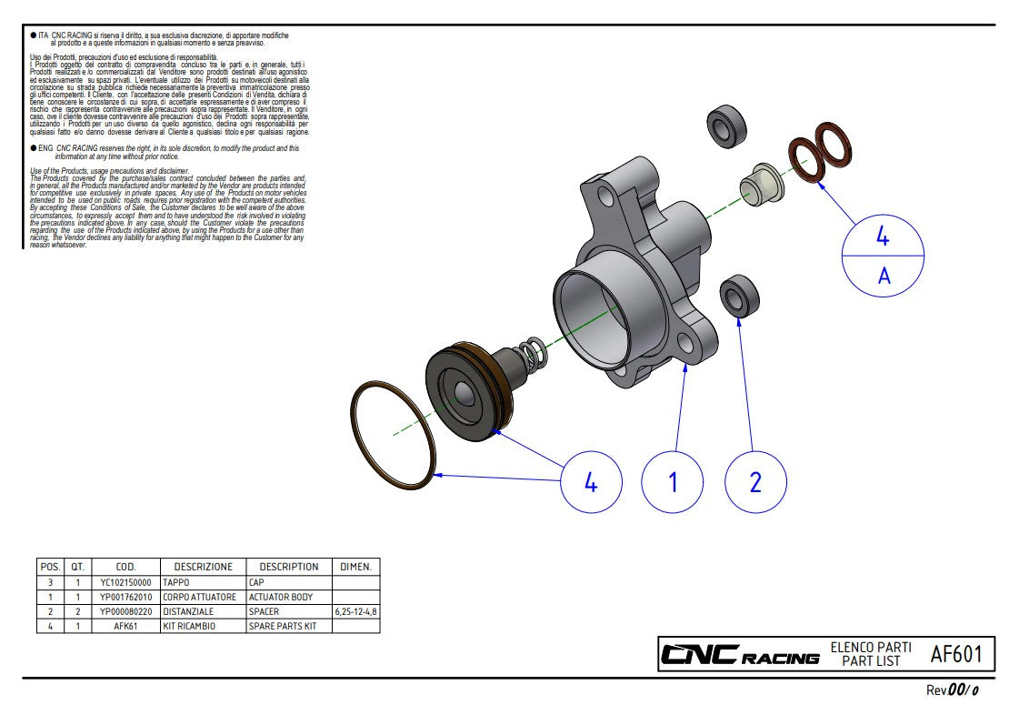 Kupplungsnehmerzylinder CNC Racing Ducati Panigale V4/S/R (25-26) AF601
