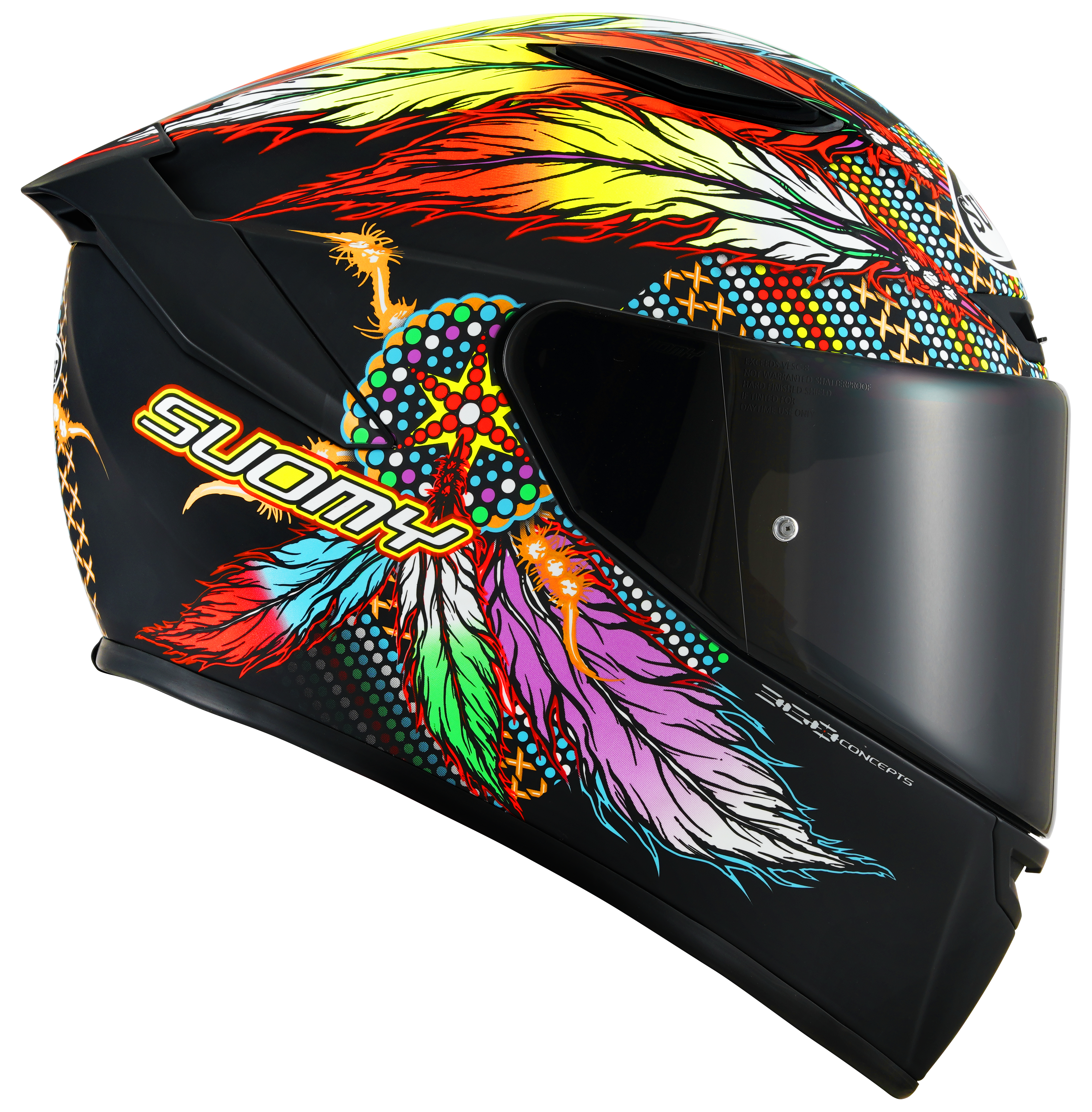 Suomy Track-1 Helm Chieftain Matt Black K6T10014