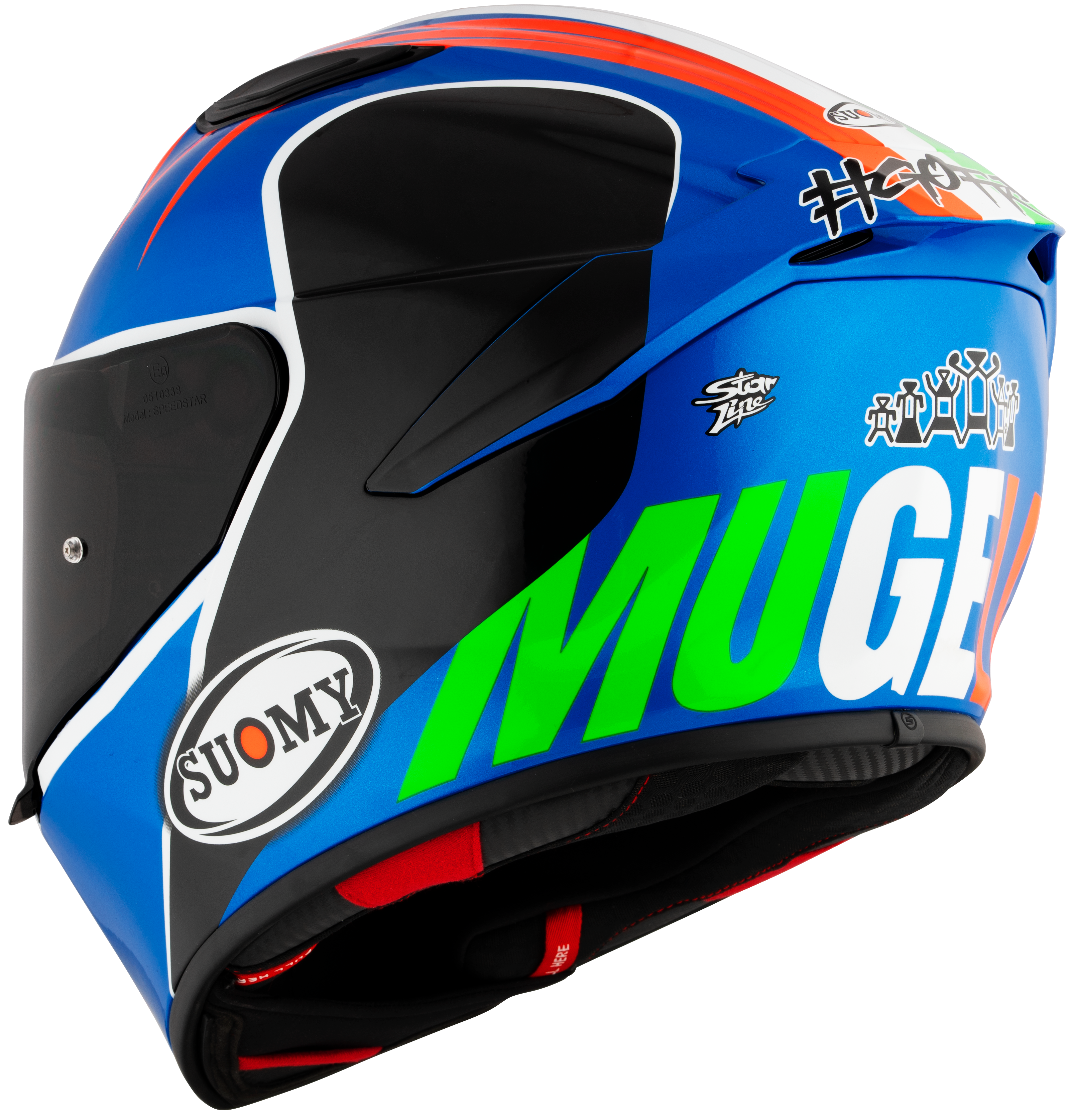 Suomy Track-1 Helm Francesco Pecco Bagnaia Mugello 2022 Replica K6T10016