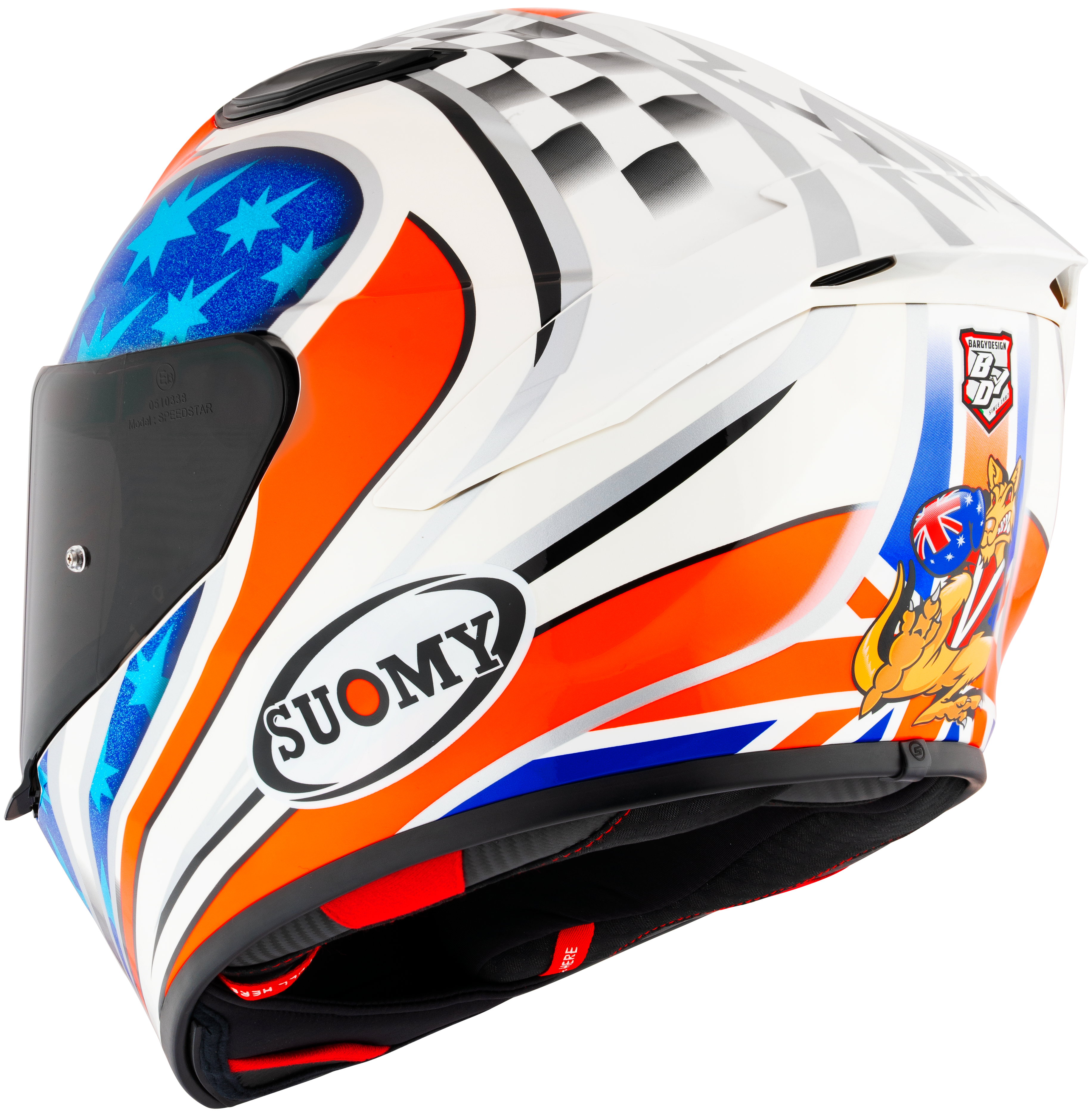 Suomy Track-1 Helm Troy Bayliss 2002 Replica K6T10018