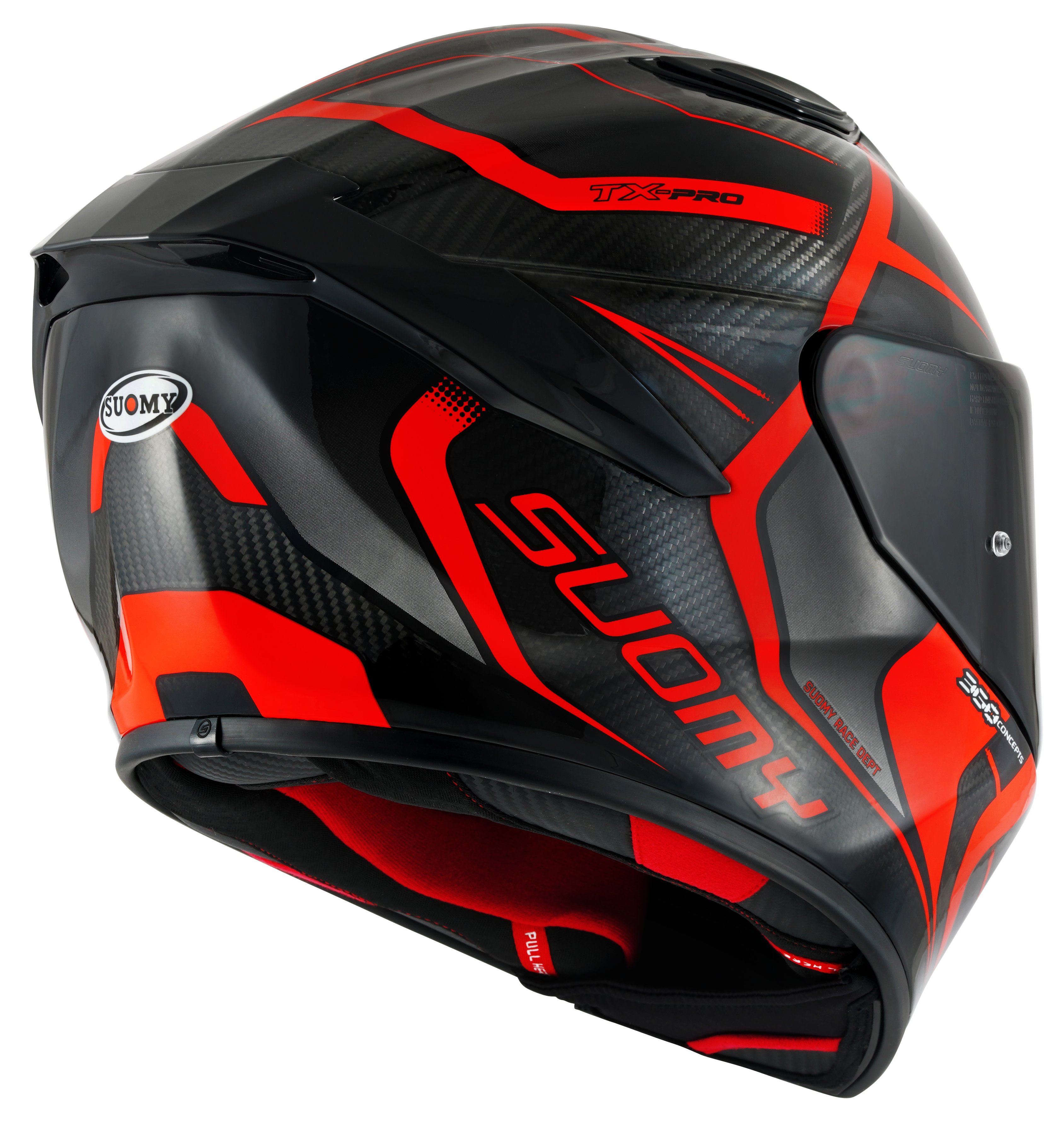 Suomy TX-Pro Helm Carbon Advance Rot Fluo K6TX0003
