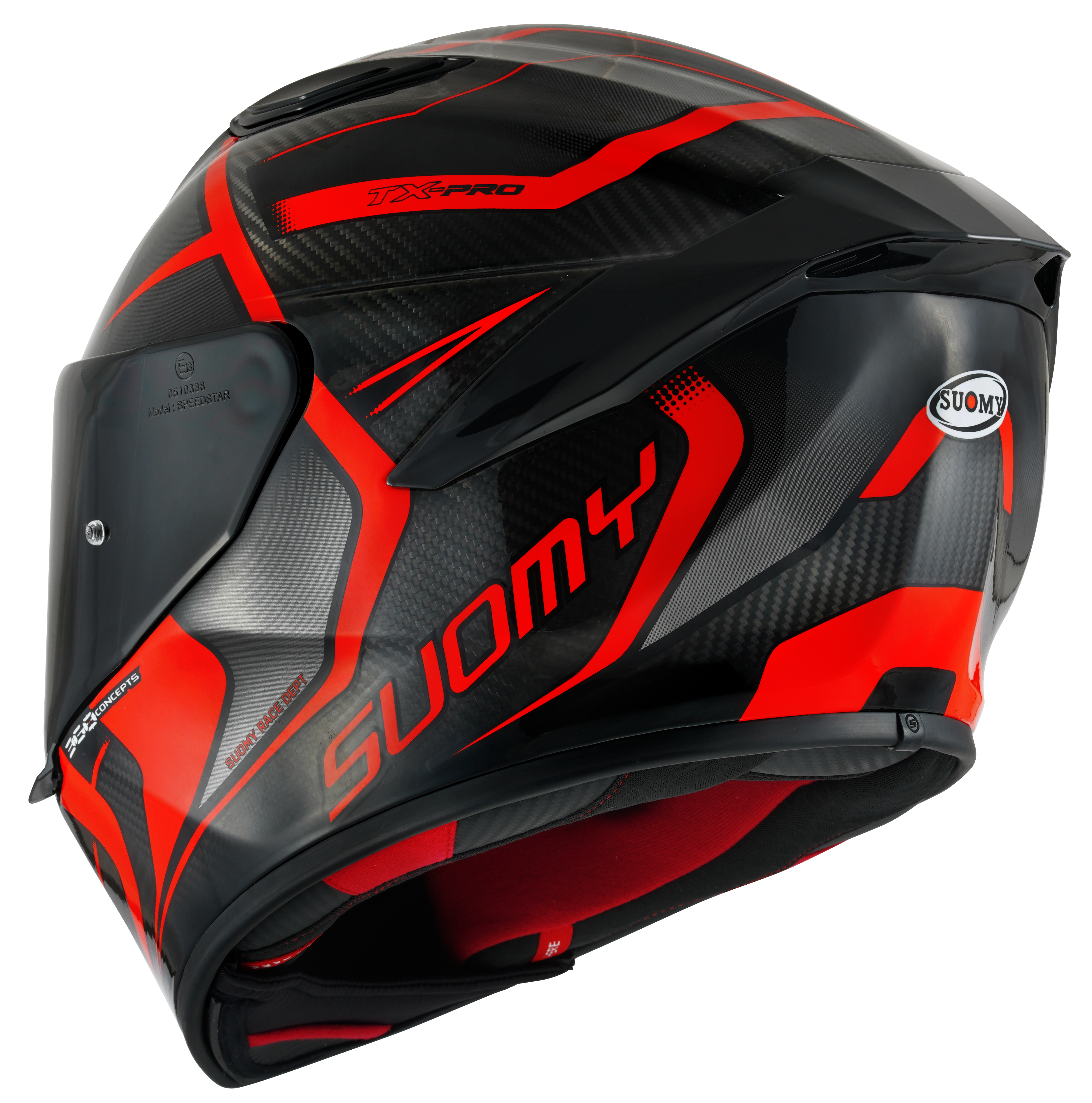 Suomy TX-Pro Helm Carbon Advance Rot Fluo K6TX0003
