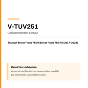 Akrapovic Geräuschdämpfer-Einsatz Triumph Street Triple 765 R / Street Triple 765 RS (17-22) V-TUV251 — Platzhalter, kein Herstellerfoto verfügbar