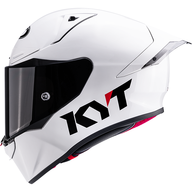 KYT R1R Racing Helm Plain weiß glanz Y6R100W3