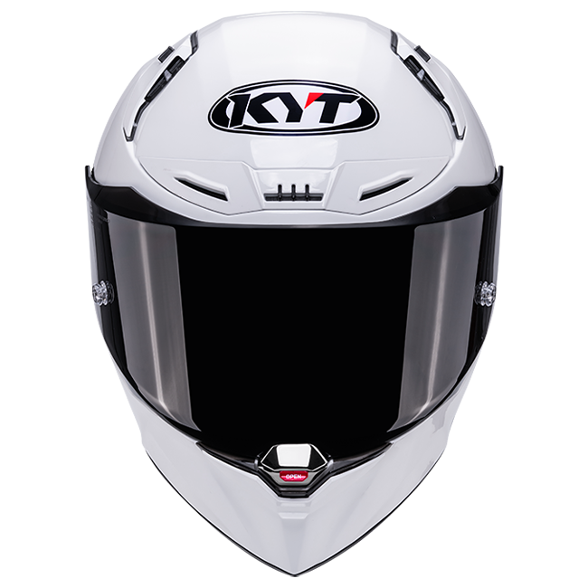 KYT R1R Racing Helm Plain weiß glanz Y6R100W3