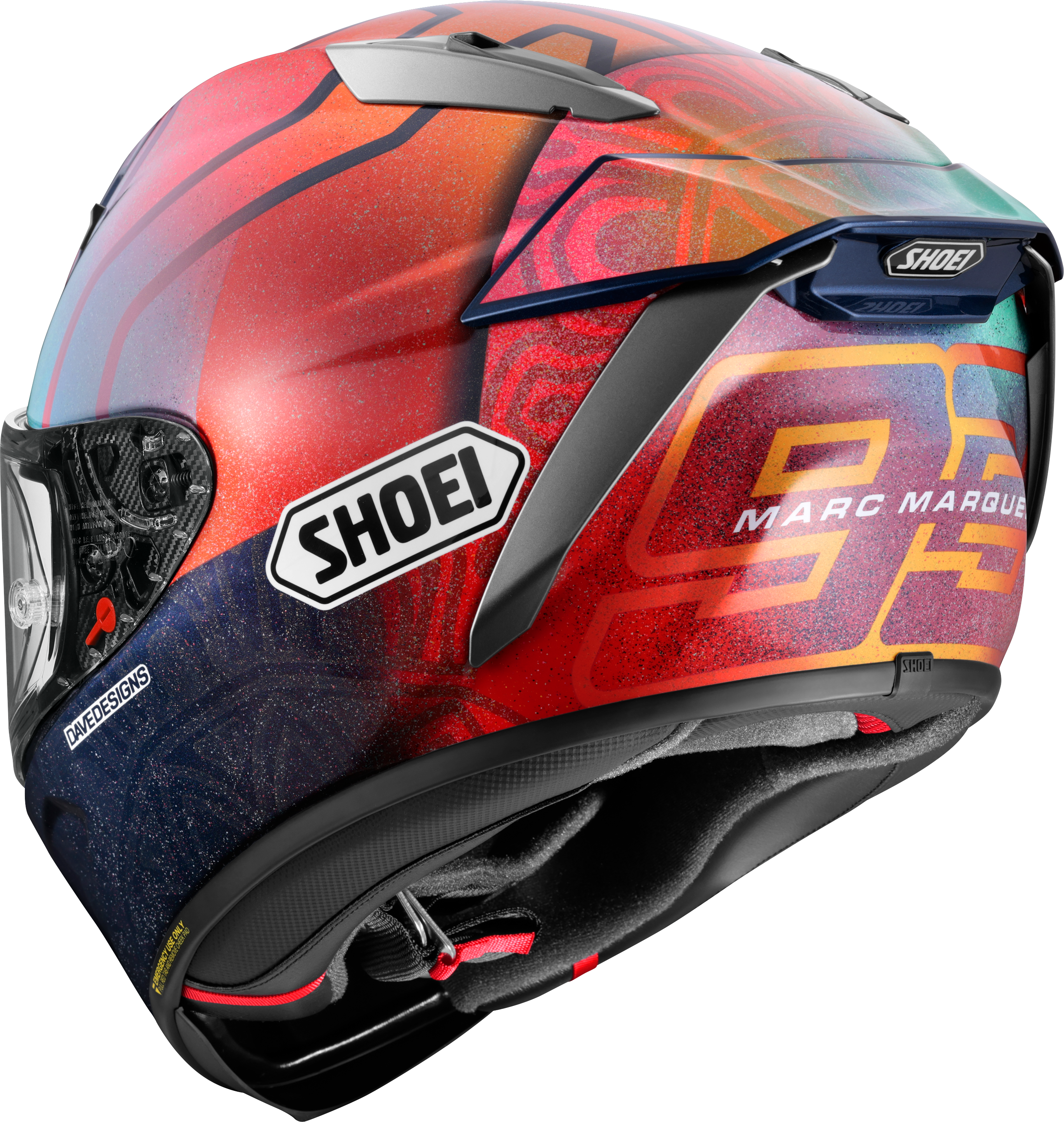 Shoei X-SPR PRO Helm Márquez Holi TC-1 Limited Edition - Marc Márquez Indien 2023 Replica