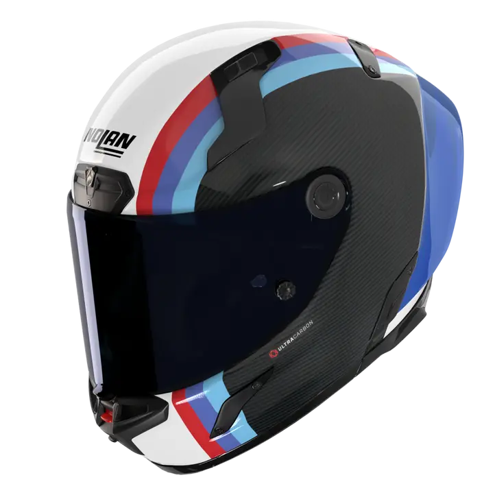Nolan X-804 RS Helm Ultra Carbon Gemini Weiß/Blau/Rot 365