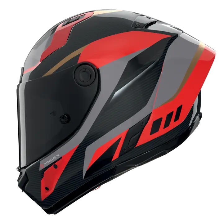 Nolan X-804 RS Helm Ultra Carbon Lesmo Rot/Grau/Gold 362