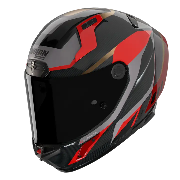 Nolan X-804 RS Helm Ultra Carbon Lesmo Rot/Grau/Gold 362