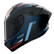 Nolan X-804 RS Helm Ultra Carbon Piega Dunkelblau/Blau/Rot 366