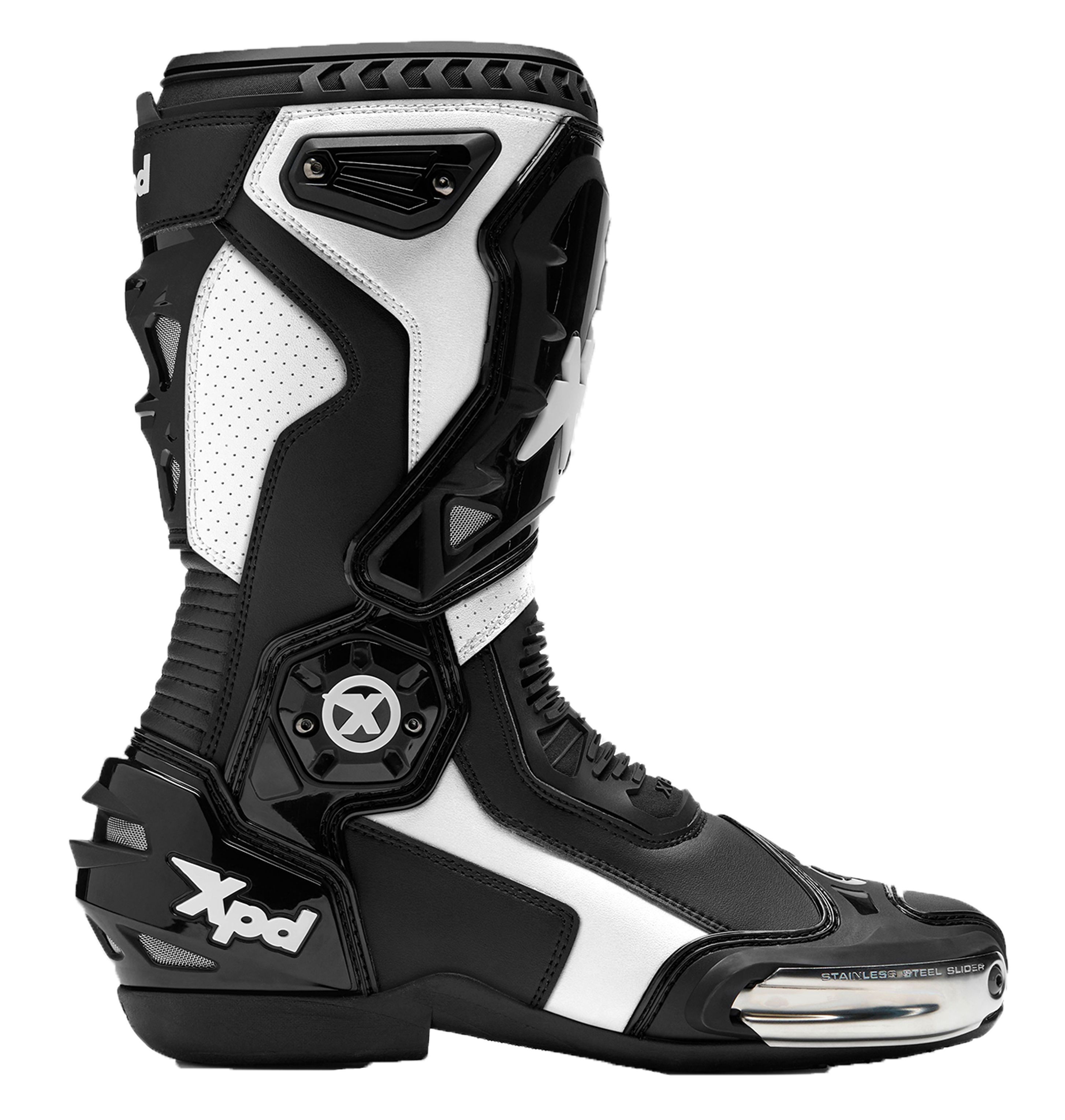 XPD XP6-S Motorradstiefel | Herren | Weiß/Schwarz