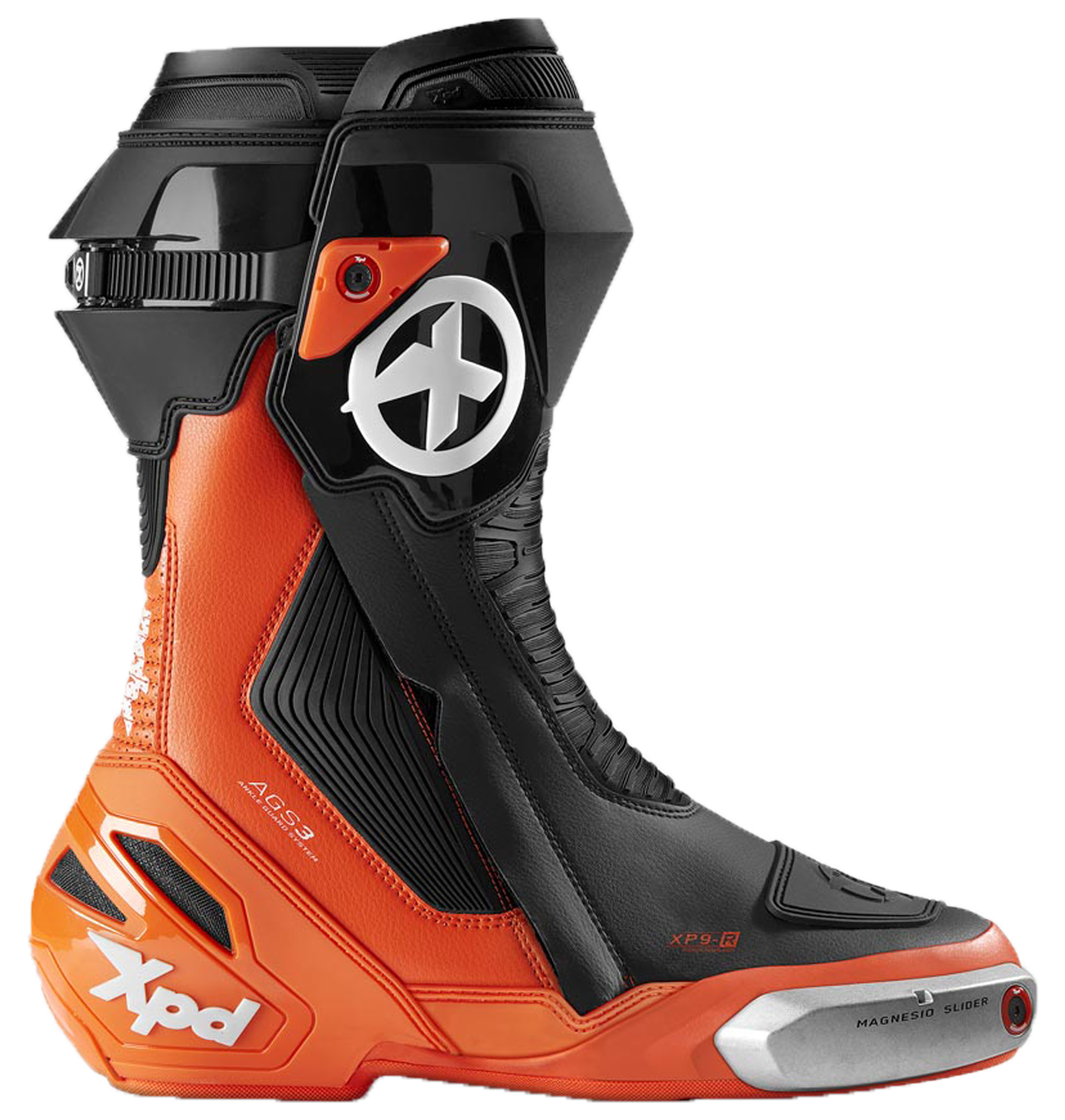 XPD XP9-R Racing und Straßen Motorradstiefel | Herren | Orange/Schwarz