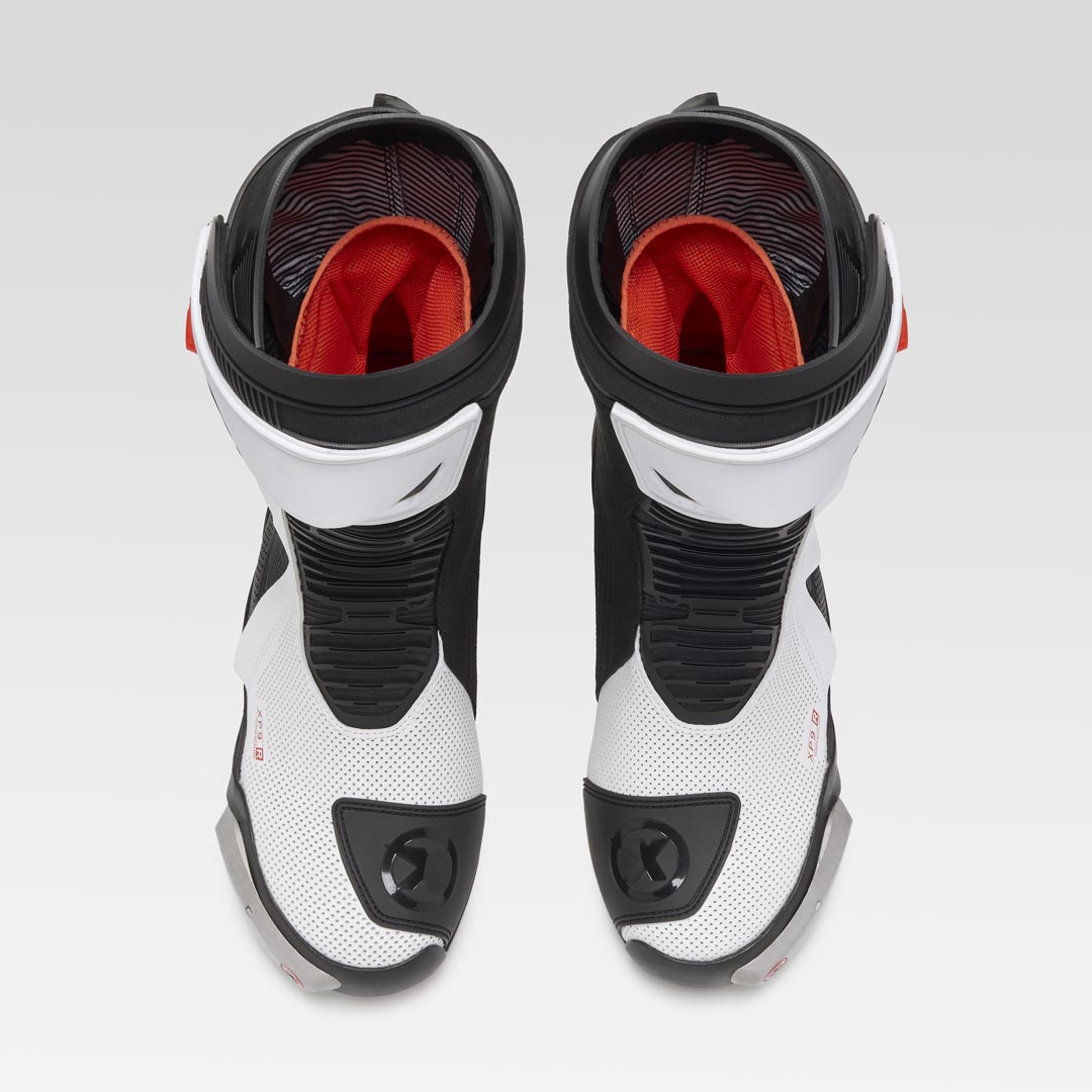 XPD XP9-R AIR perforierter Racing und Straßen Motorradstiefel | Herren | Weiß/Schwarz