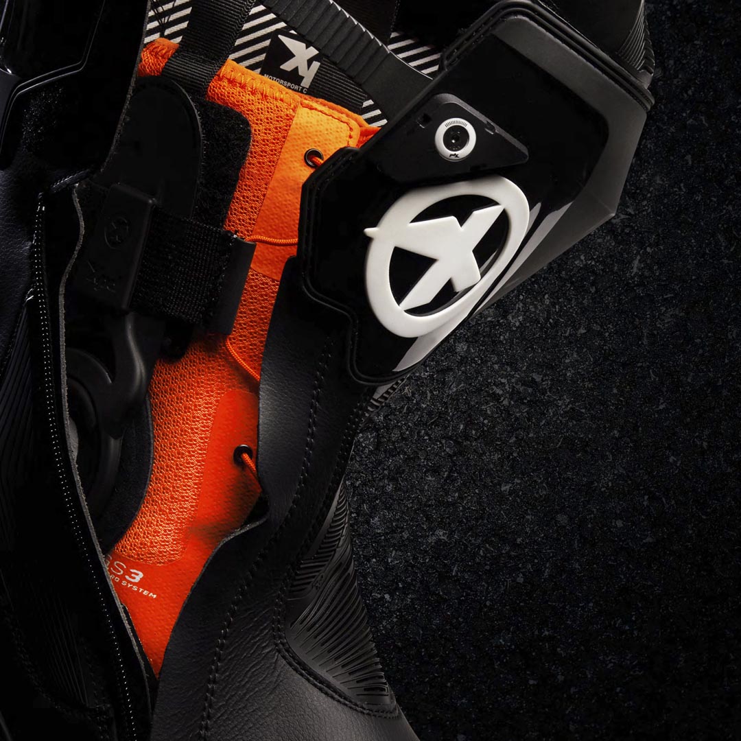 XPD XP9-R Racing und Straßen Motorradstiefel | Herren | Orange/Schwarz