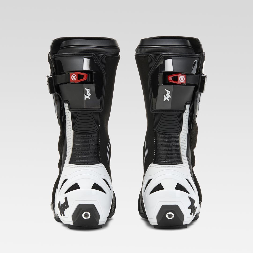 XPD XP9-S AIR perforierter Racing und Straßen Motorradstiefel | Herren | Weiß/Schwarz