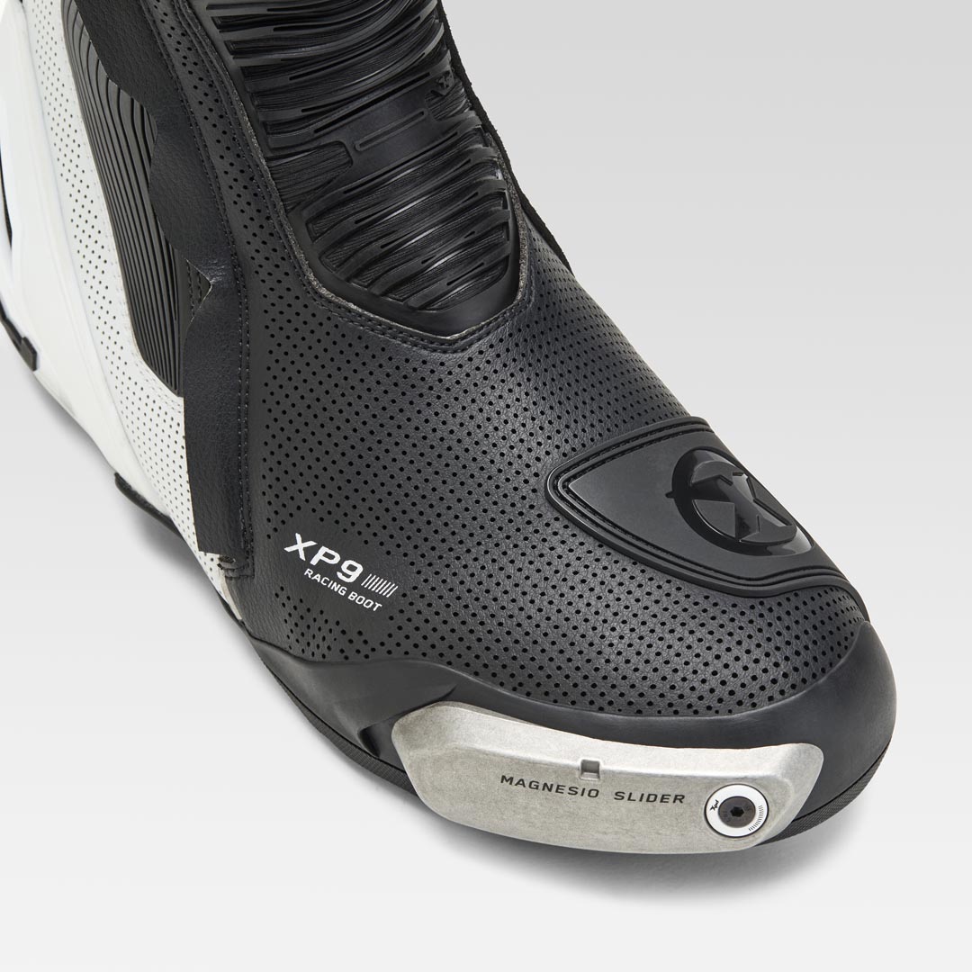 XPD XP9-S AIR perforierter Racing und Straßen Motorradstiefel | Herren | Weiß/Schwarz