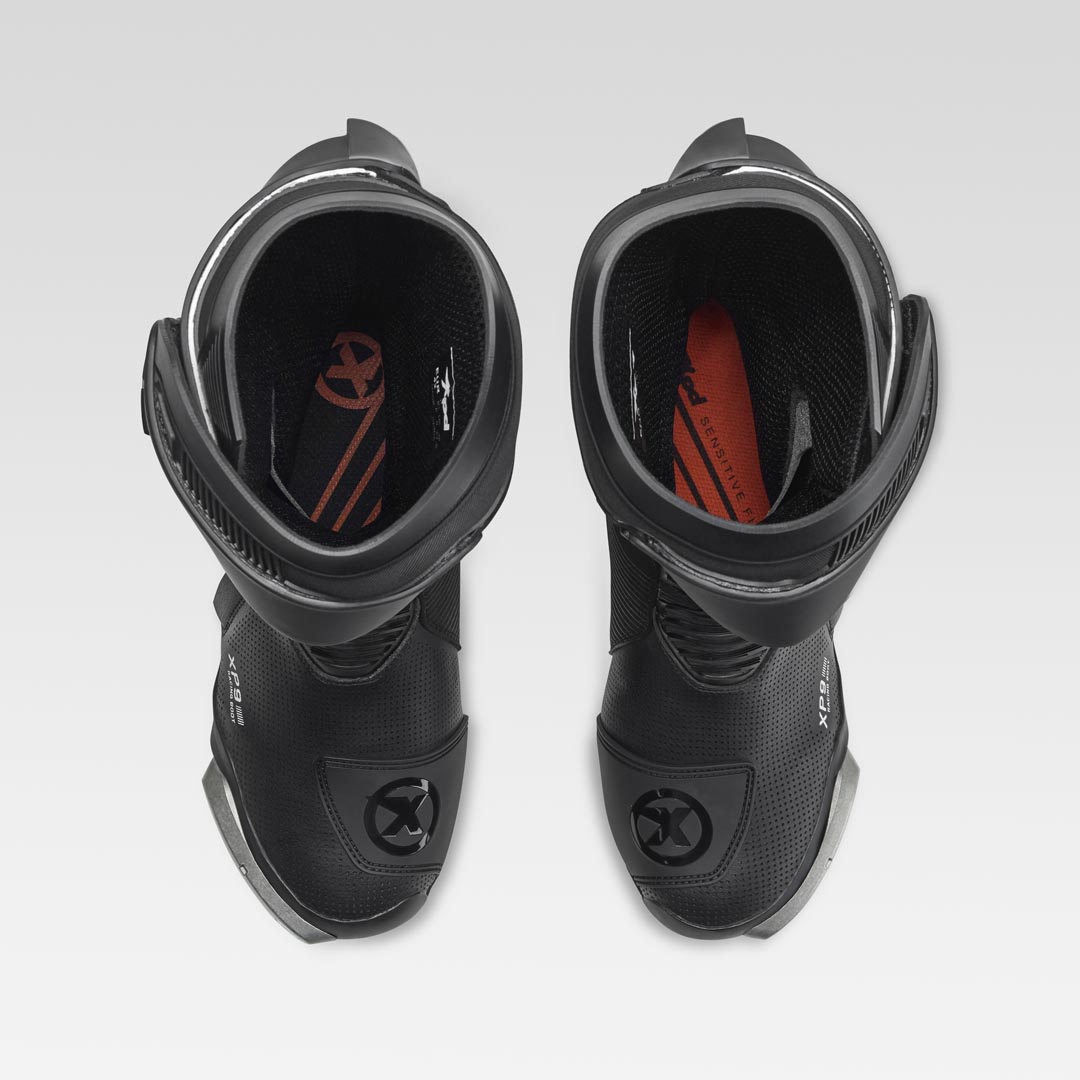 XPD XP9-S AIR perforierter Racing und Straßen Motorradstiefel | Herren | Weiß/Schwarz