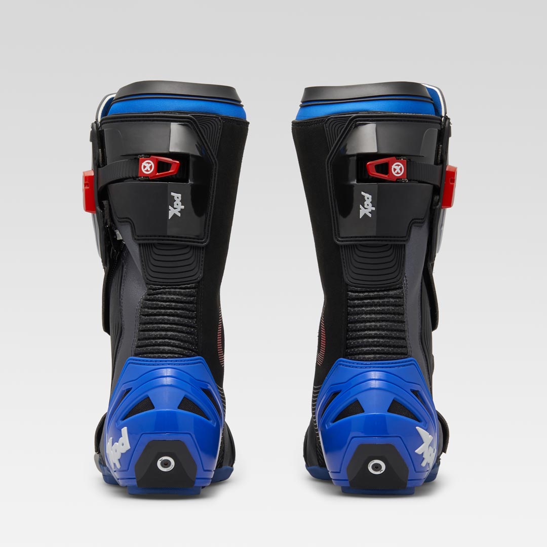 XPD XP9-S Racing und Straßen Motorradstiefel | Herren | Schwarz/Blau