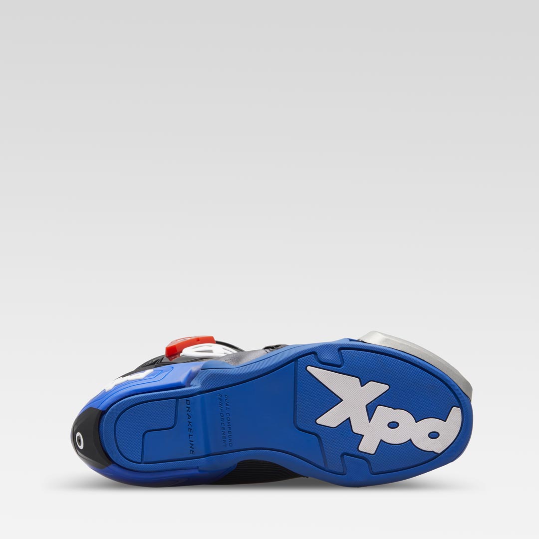 XPD XP9-S Racing und Straßen Motorradstiefel | Herren | Schwarz/Blau