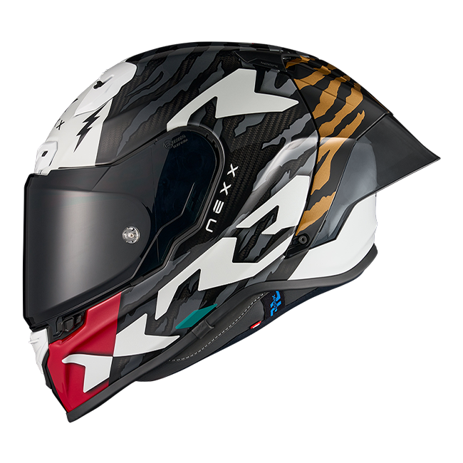 Nexx X.R3R Helm Ziger Carbon Grau Gold 01XR323513378