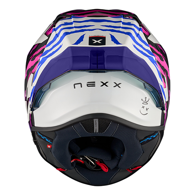 Nexx X.R3R Helm Ziger Carbon Lila Blau 01XR323513377