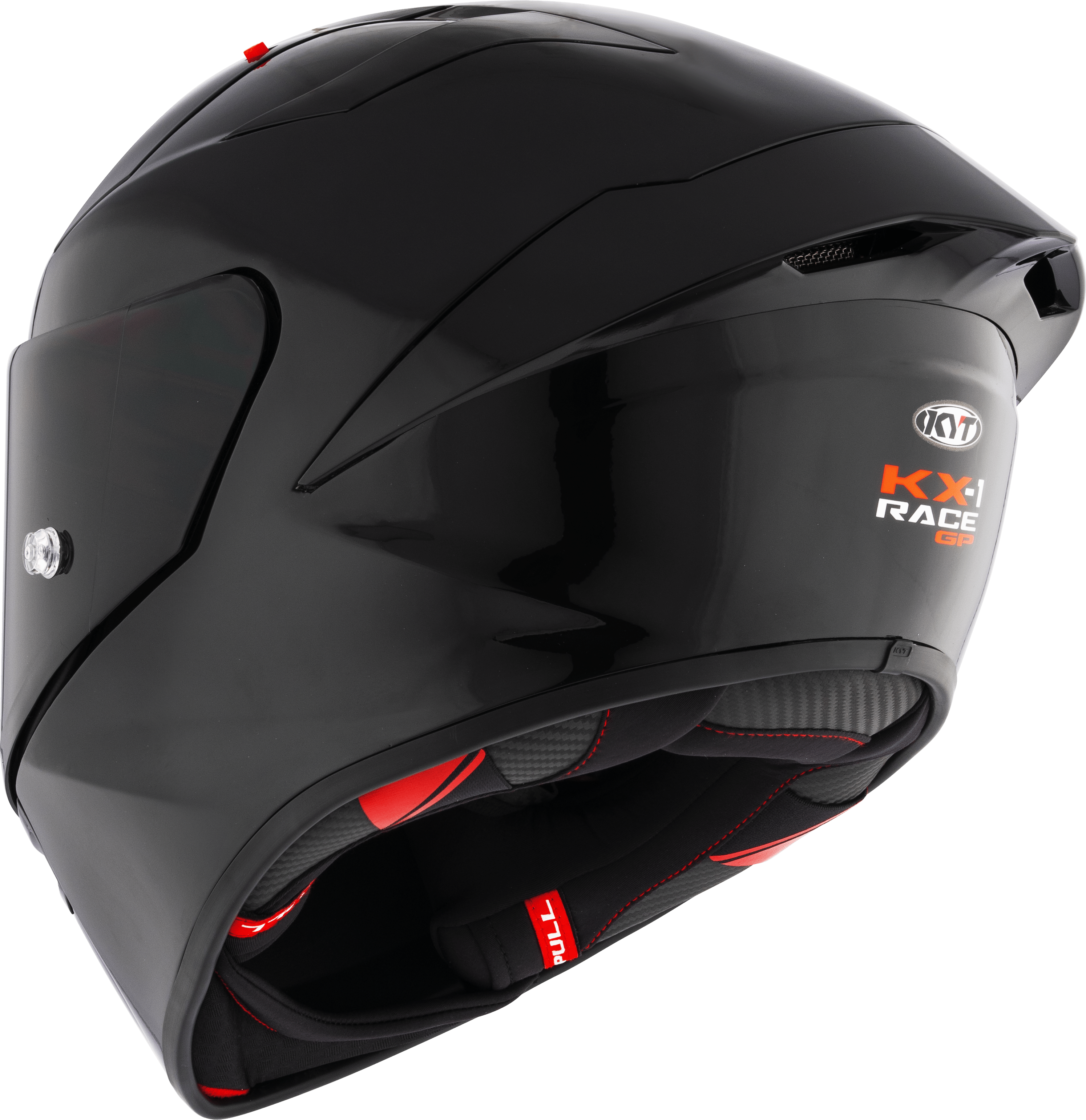KYT KX-1 Race GP Helm Plain Schwarz Y6KX00X6