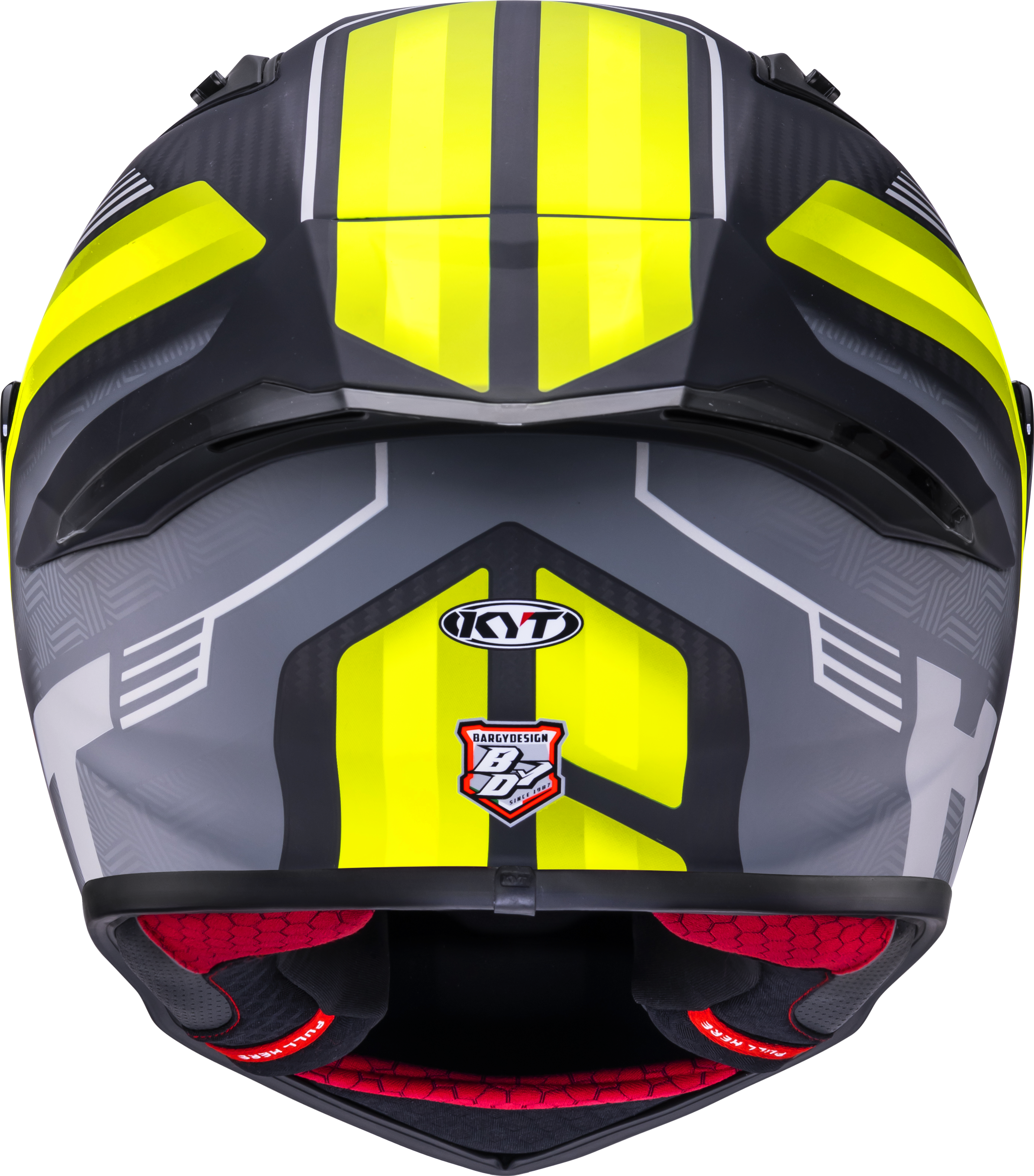 KYT R1R Racing Helm Carbon Accelerator Gelb Y6R10010