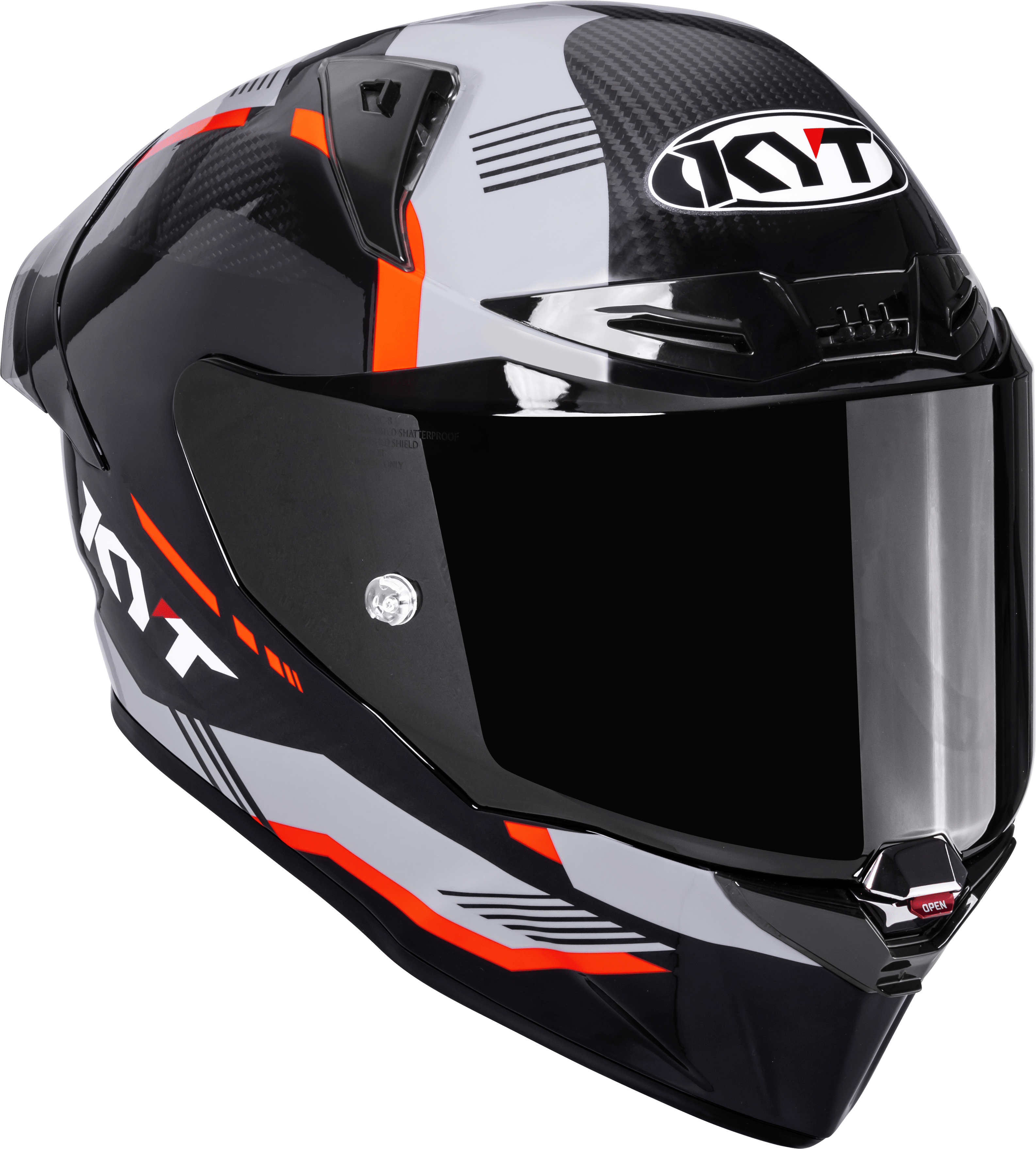 KYT R1R Racing Helm Carbon Zone Orange Y6R10008