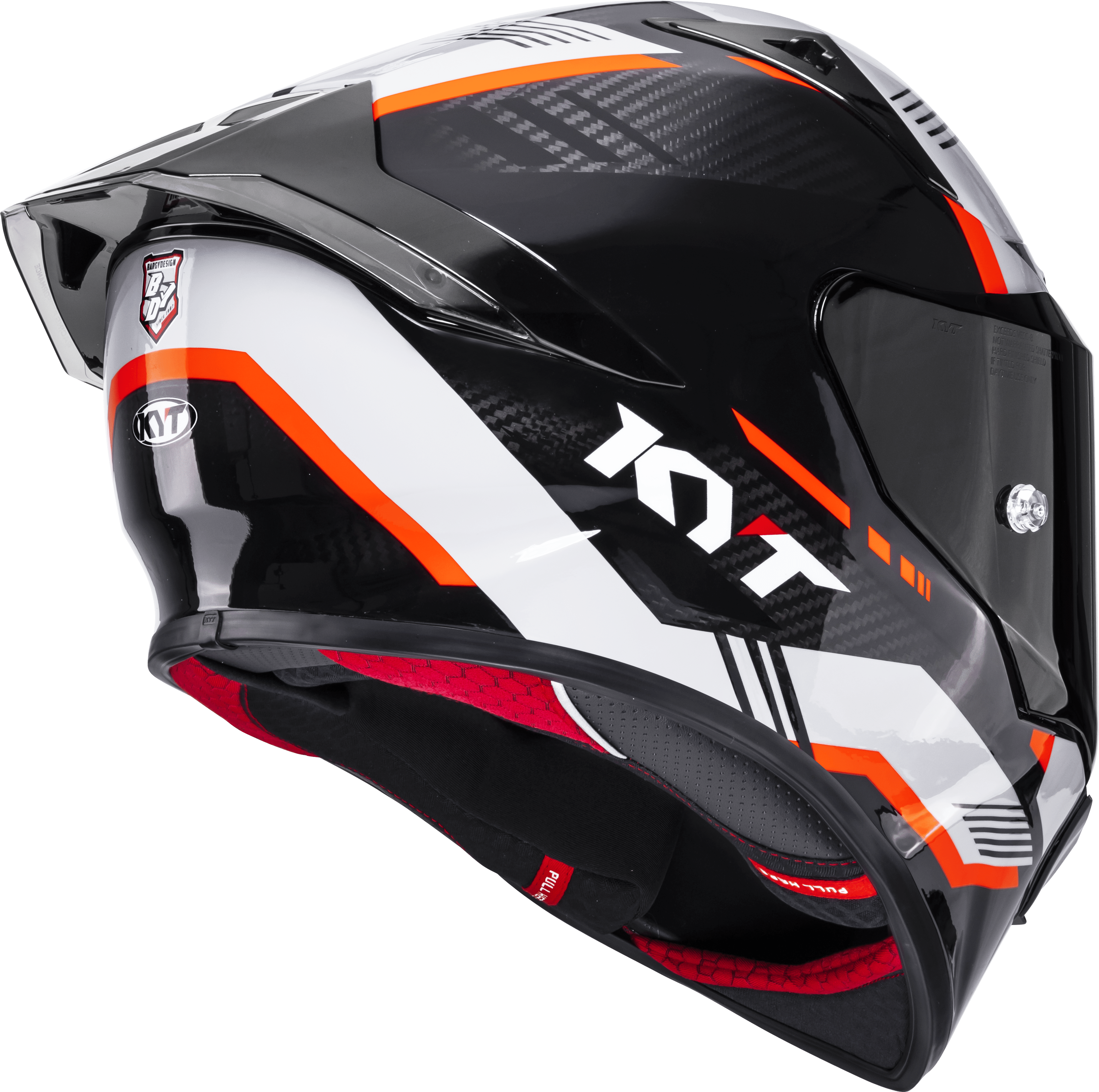 KYT R1R Racing Helm Carbon Zone Orange Y6R10008