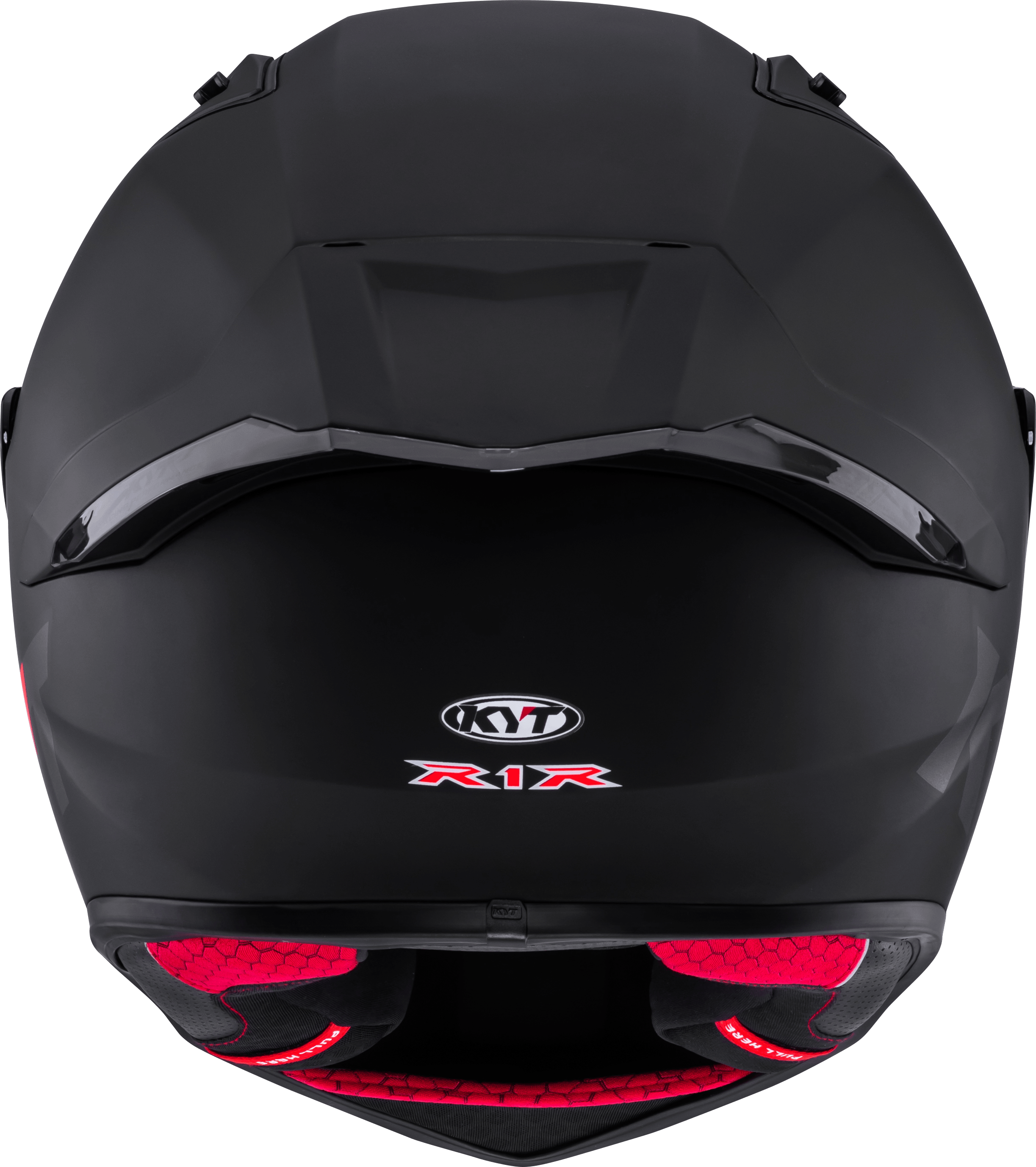 KYT R1R Racing Helm Plain schwarz matt Y6R100X6