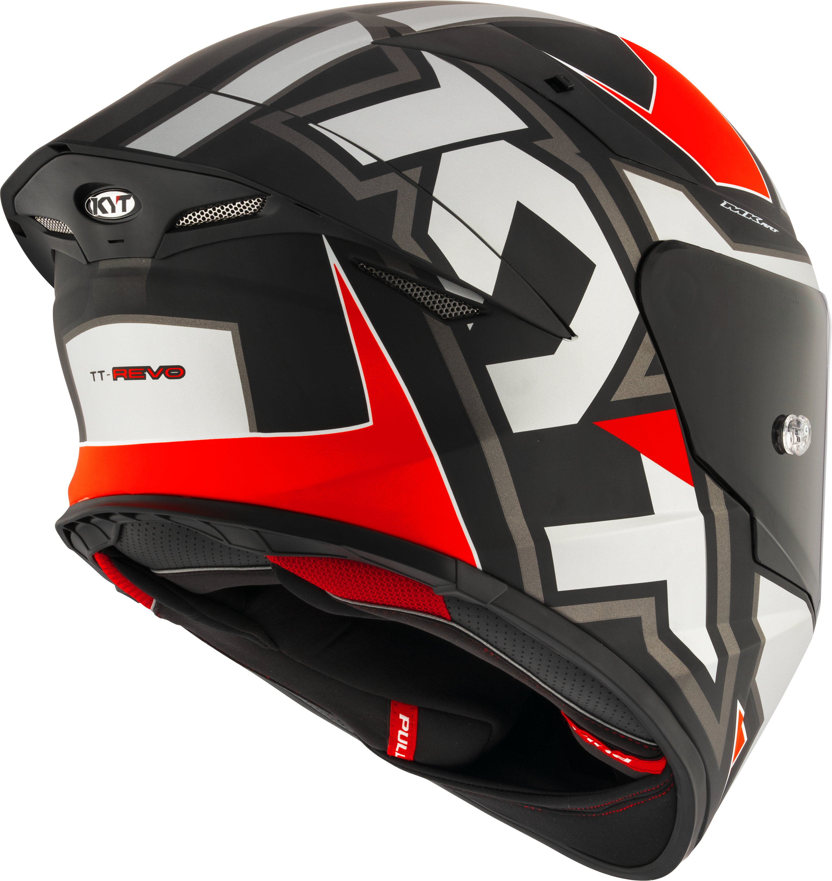 KYT TT-Revo Helm Electron Grey Red matt Y6TR0006