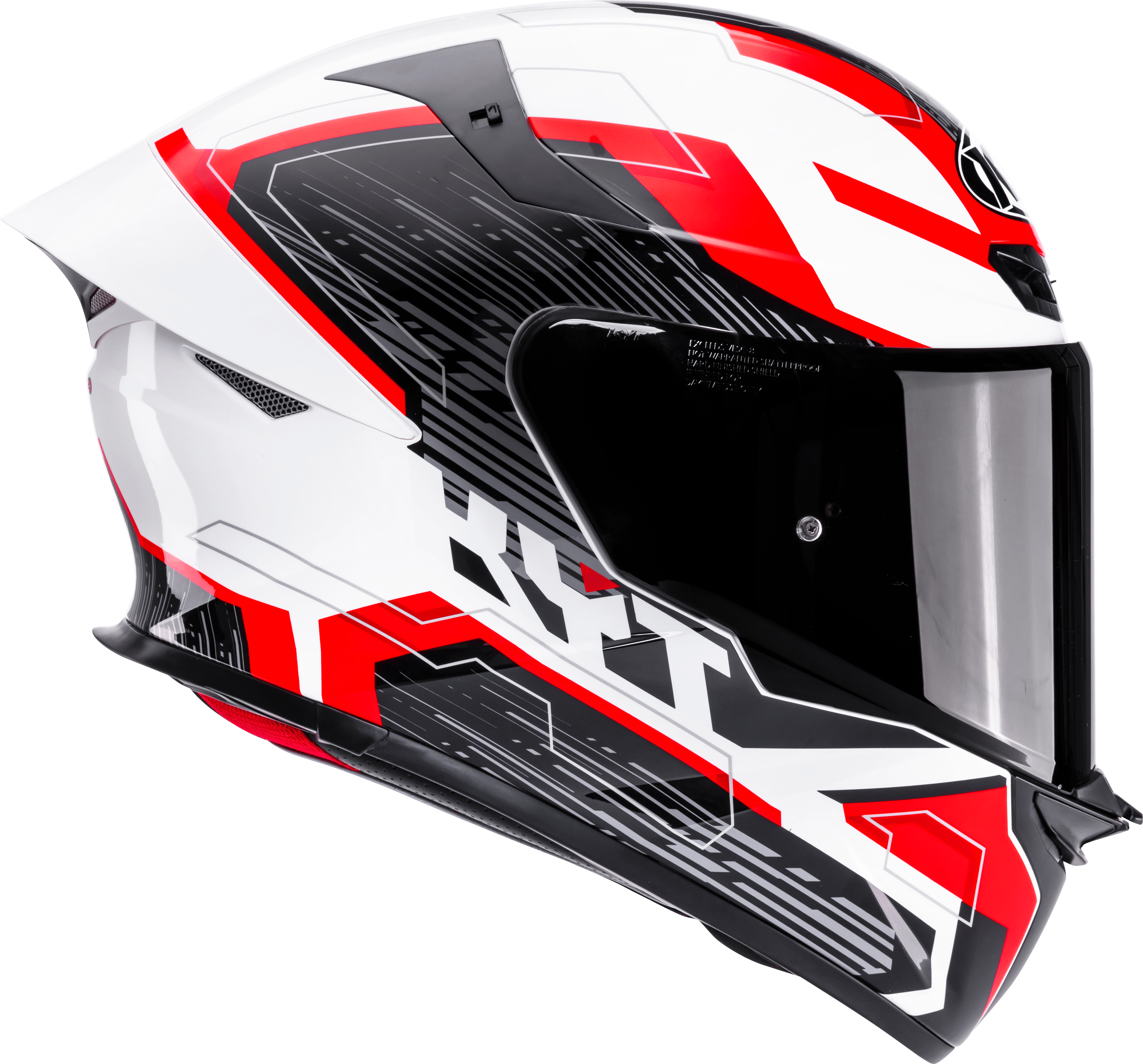 KYT TT-Revo Helm Speeding Weiß / Rot Y6TR0051