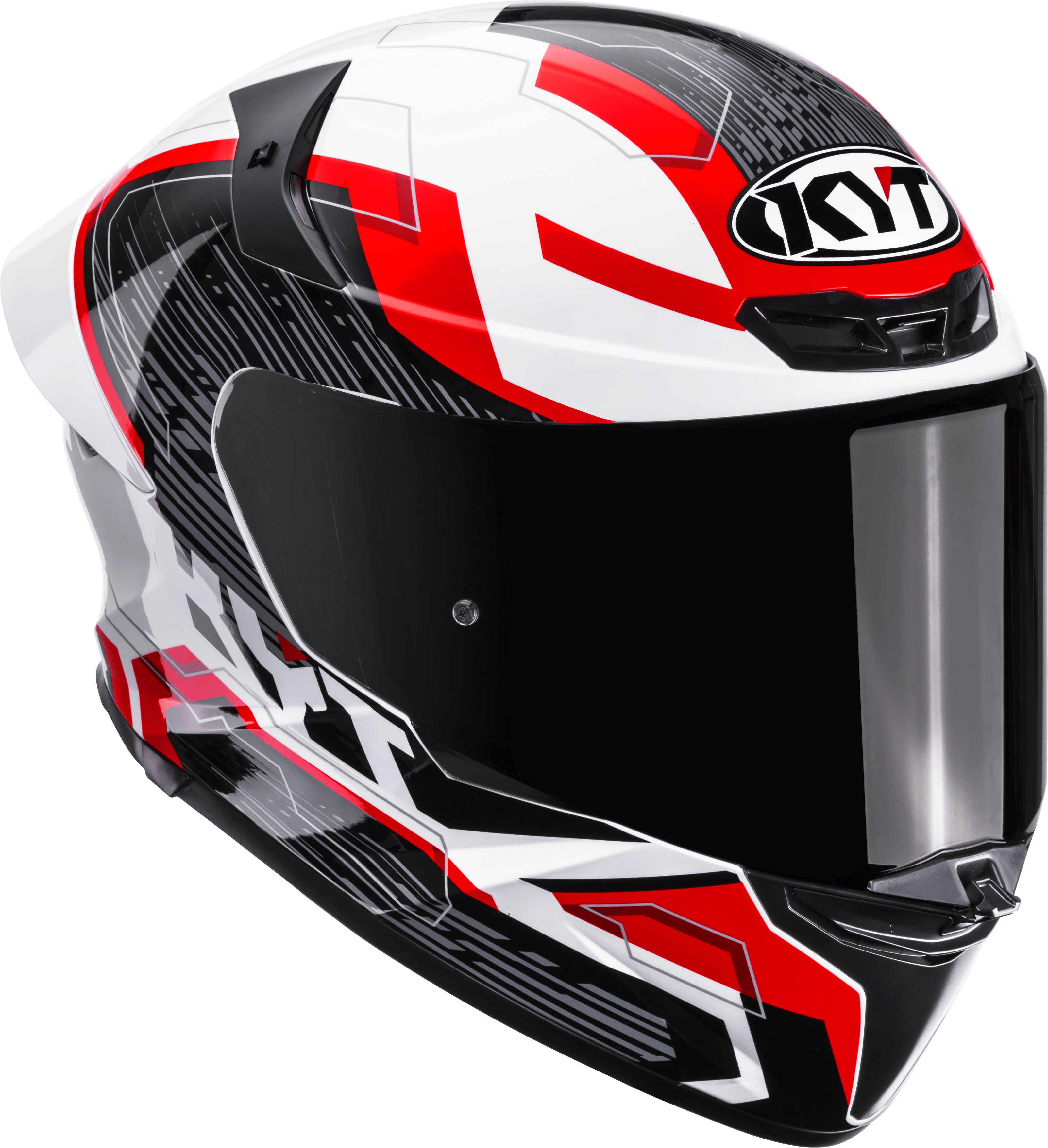 KYT TT-Revo Helm Speeding Weiß / Rot Y6TR0051