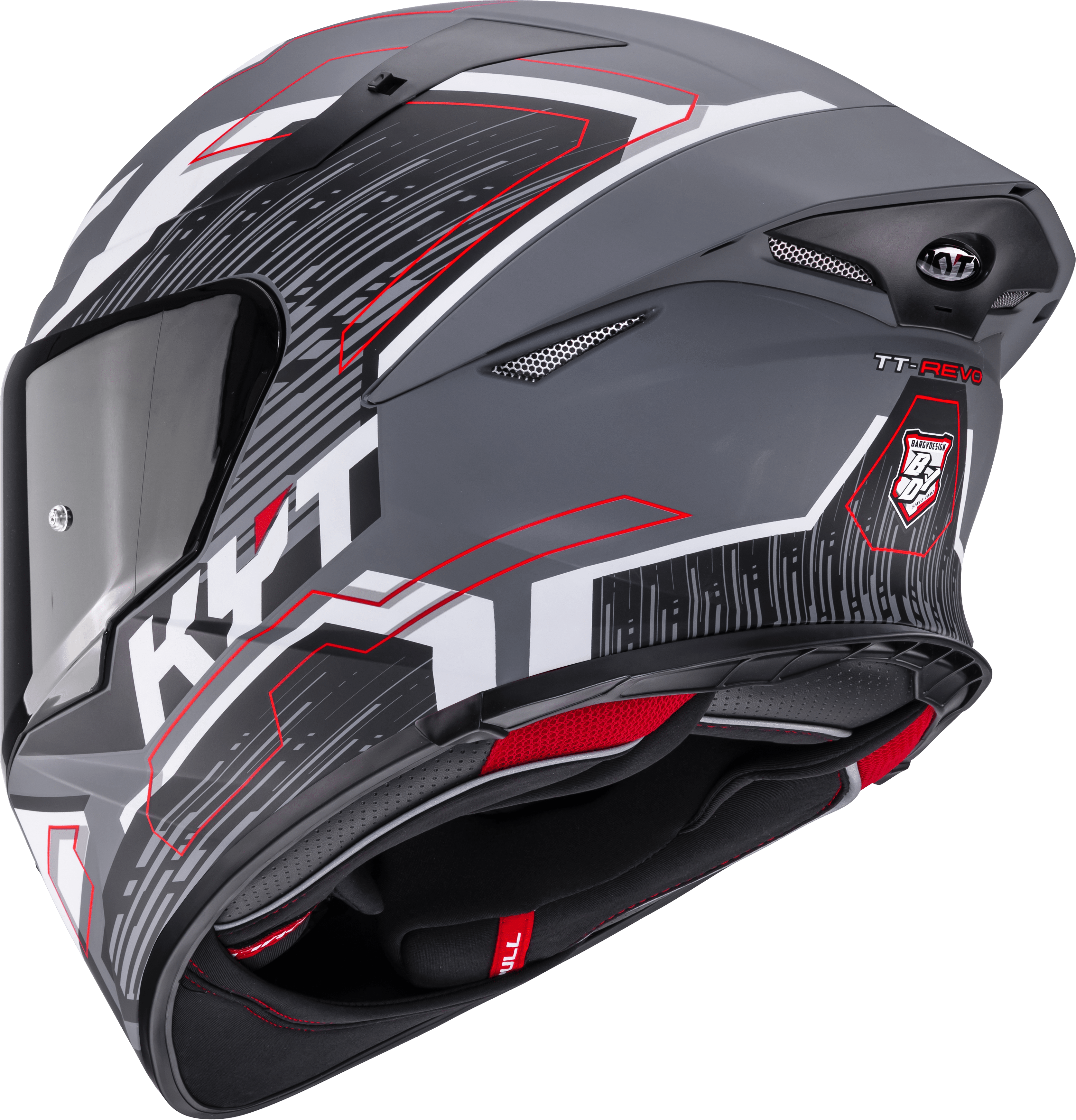 KYT TT-Revo Helm Speeding Matt Grau Y6TR0052