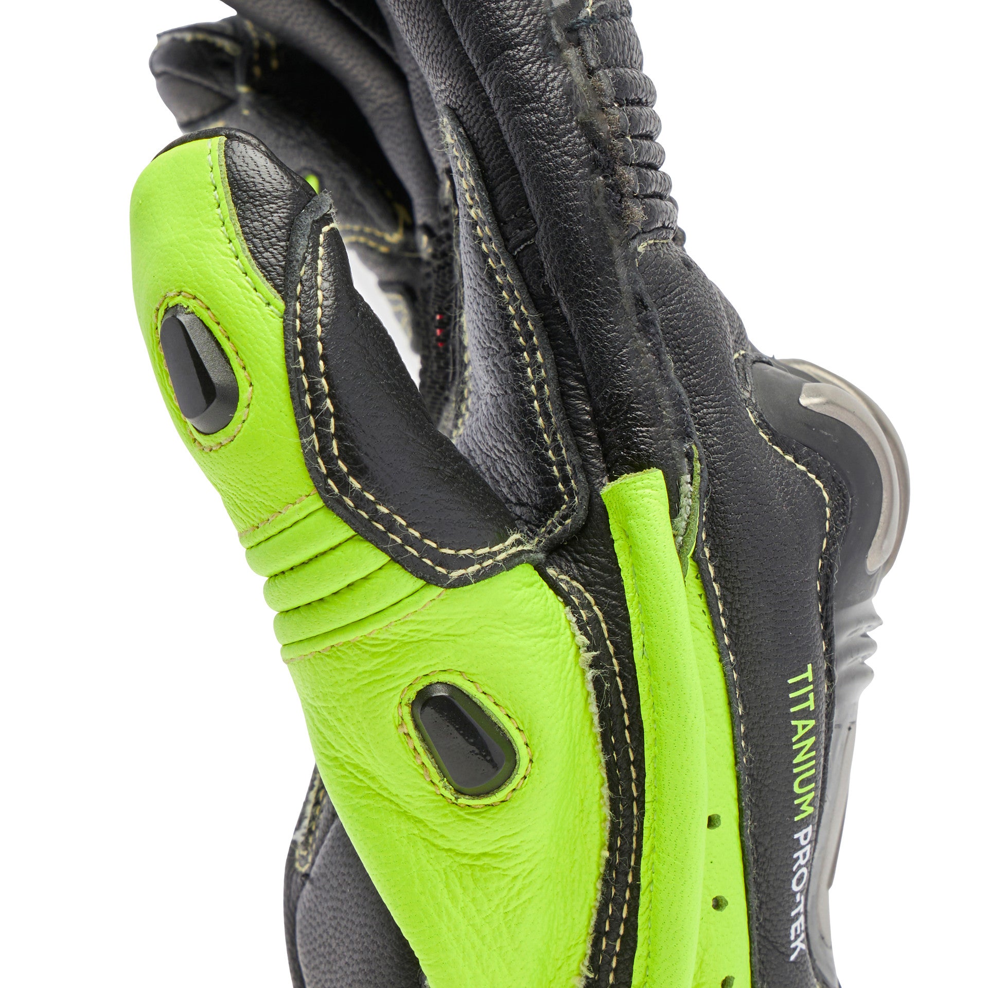 Dainese Full Metal 7 Racing Motorrad Lederhandschuhe | Herren | Neon Gelb/Schwarz