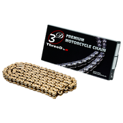 EK Kette 525 SPR/3D Gold/Gold NX-Ring offen mit Nietschloss – 110 - 120 Glieder