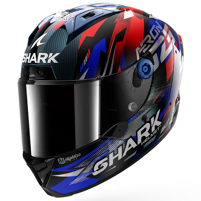 Shark Aeron Helm Johann Zarco Replica GP de France – Carbon Blue Chrom
