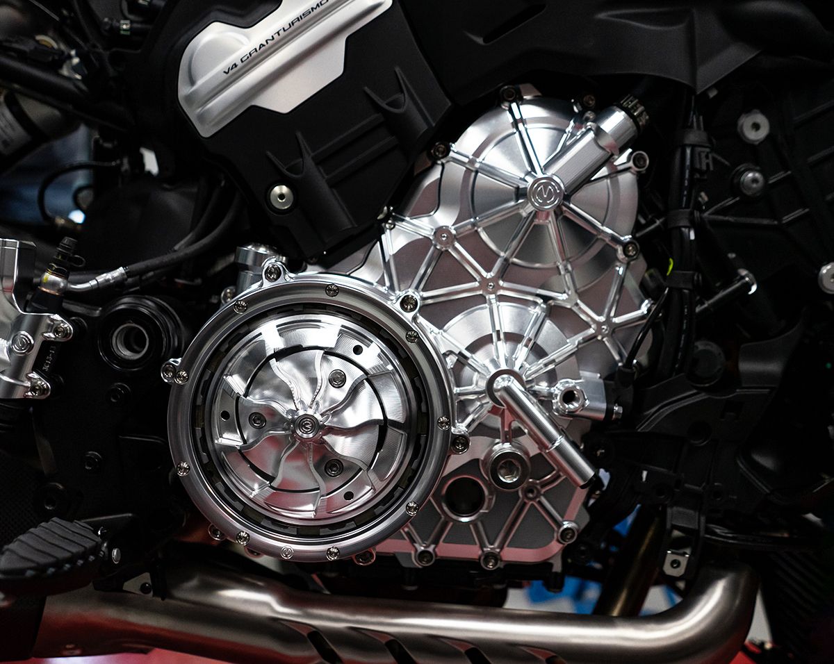 Aluminium-Motorgehäuse rechts mit Titanschrauben Motocorse Ducati Panigale V4/S/R (18-24)