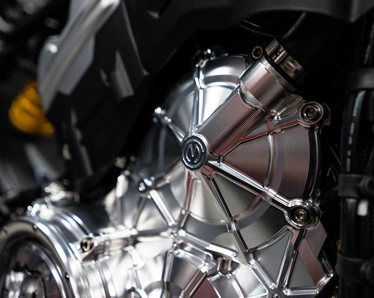 Aluminium-Motorgehäuse rechts mit Titanschrauben Motocorse Ducati Panigale V4/S/R (18-24)