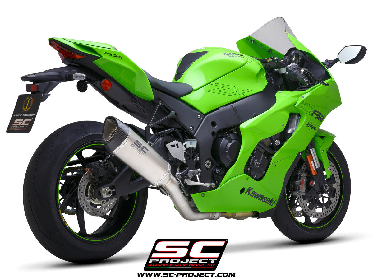 SC-Project Slip-On SC1-R + KAT-Ersatzrohr Kawasaki ZX-10 R/RR (21-26) K38A-DET91C