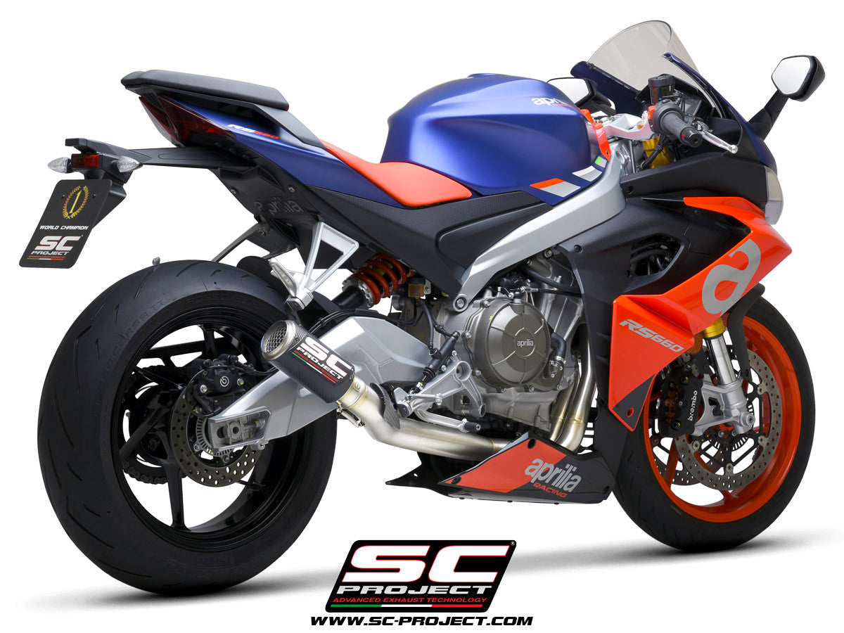 SC-Project Edelstahl Komplettanlage 2-1 CR-T Aprilia RS 660 (20-24)